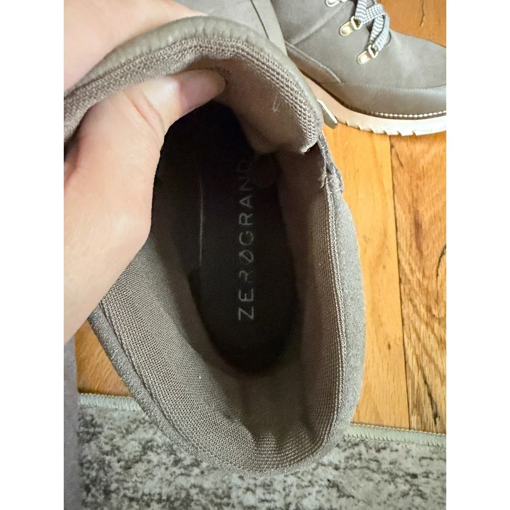Cole Haan Zerogrand City Wedge Hiker Boots Taupe Gray Brown Color Size 9